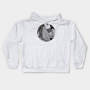 Snake Eye Zentangle Circle Kids Hoodie